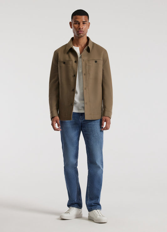 Melton Shirt Jacket Latte