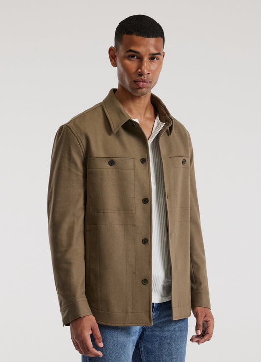 Melton Shirt Jacket Latte