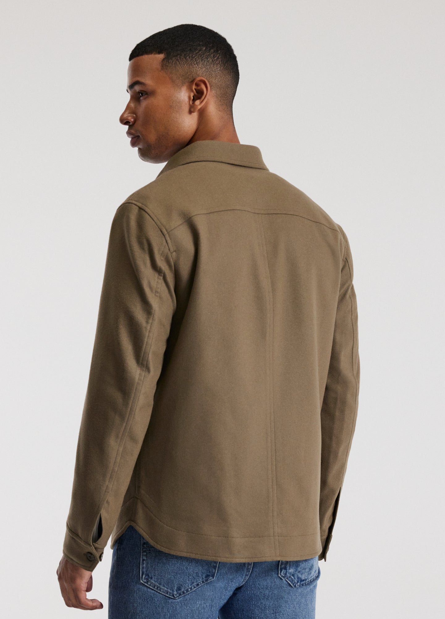 Melton Shirt Jacket Latte
