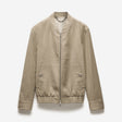 Linen Cotton Crepe Bomber Walnut