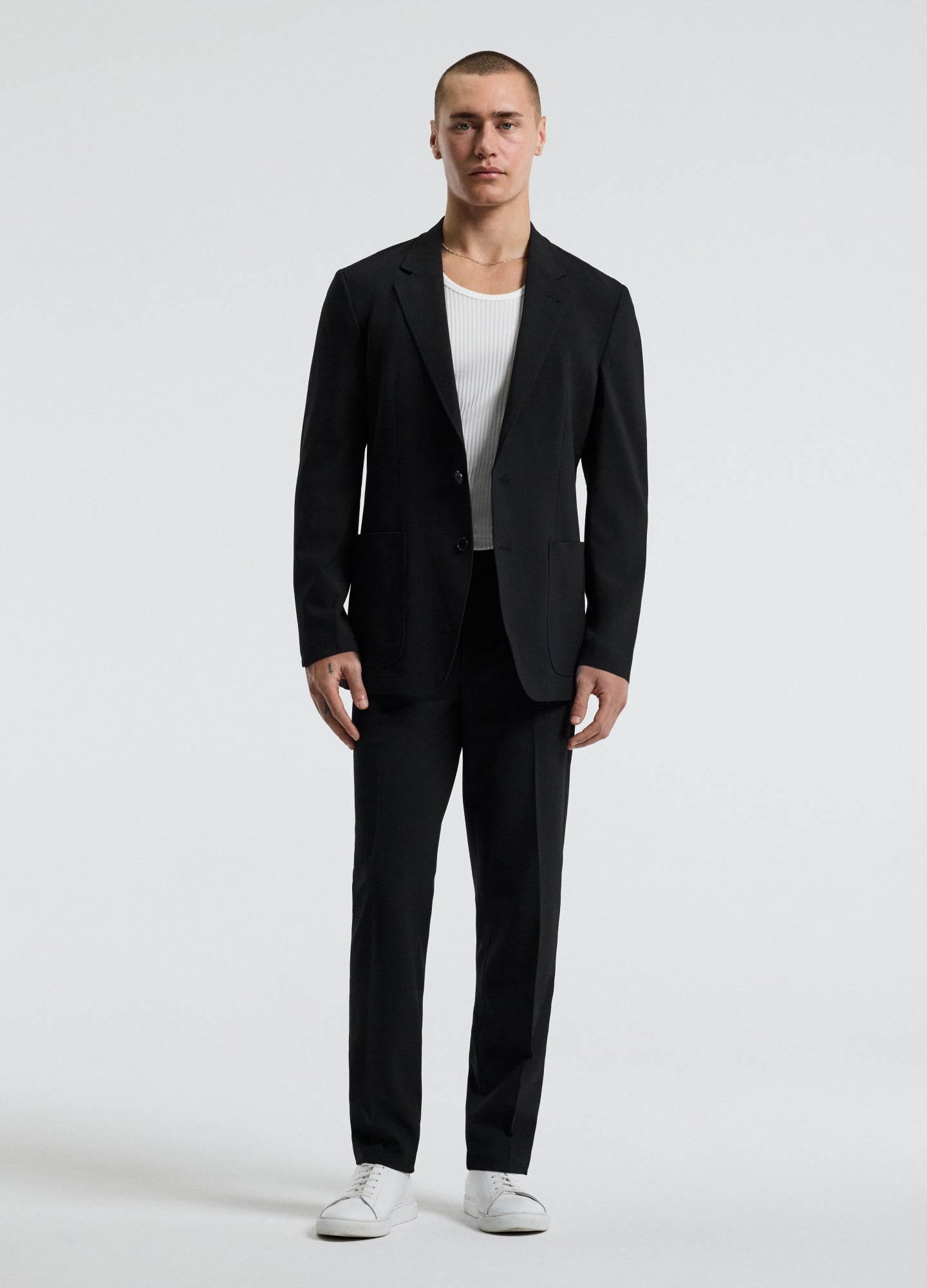 Tech Seersucker Blazer Black