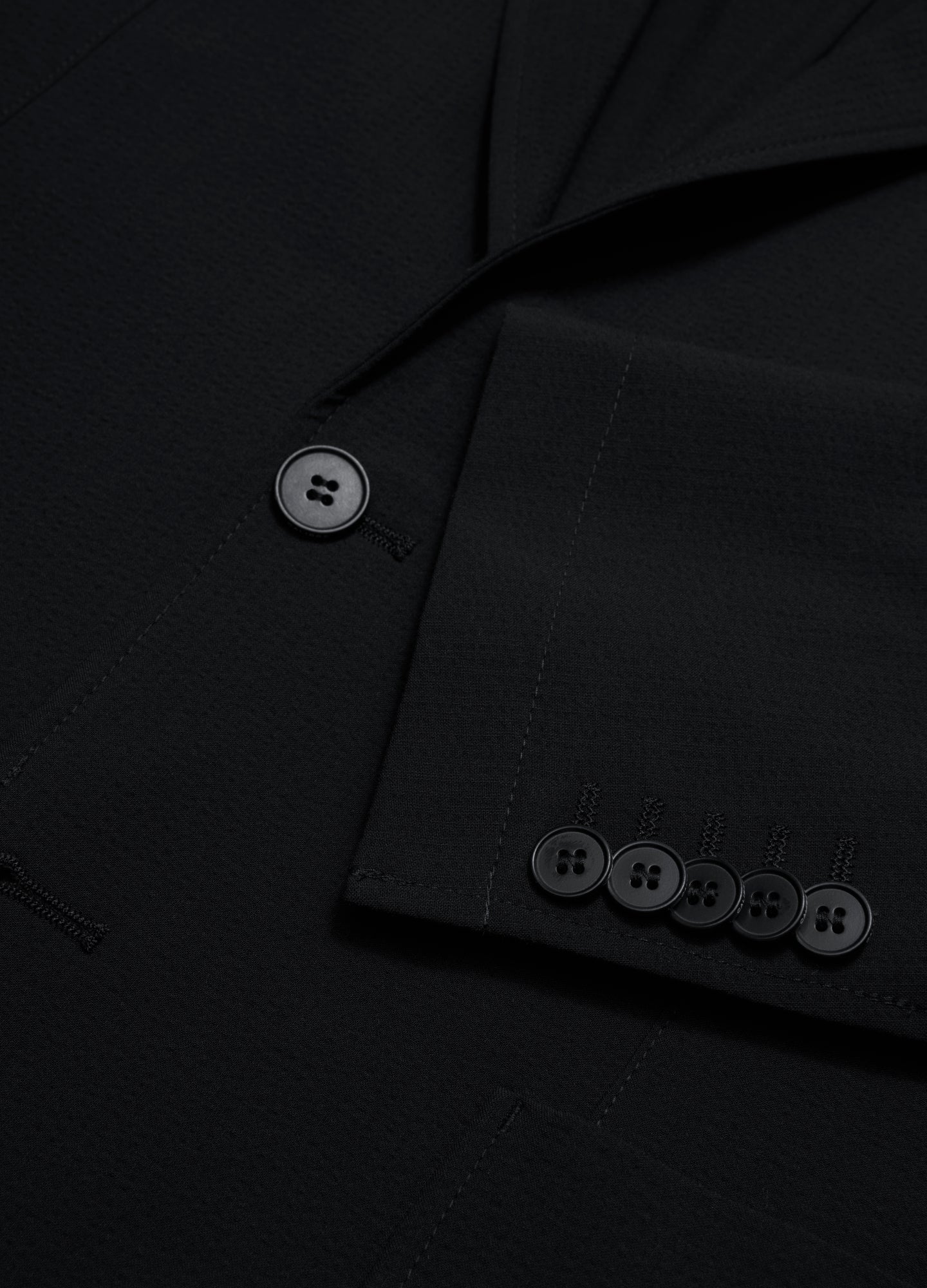 Tech Seersucker Blazer Black