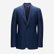 Textured Linen Blend Blazer Denim Blue