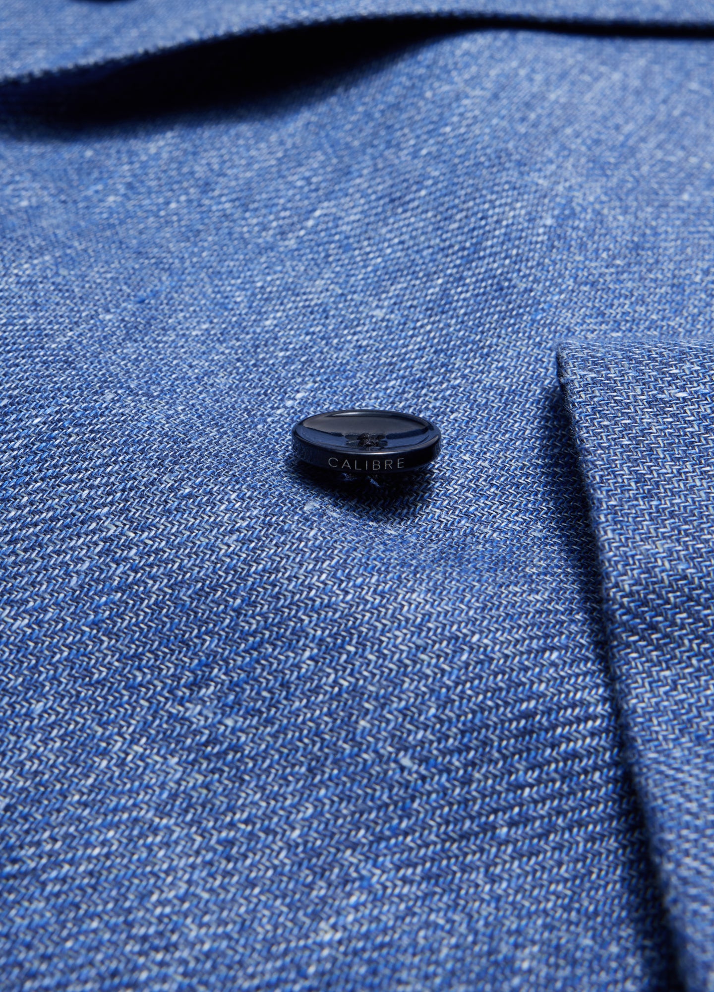 Linen Lyocell Twill Double-Breasted Blazer Blue