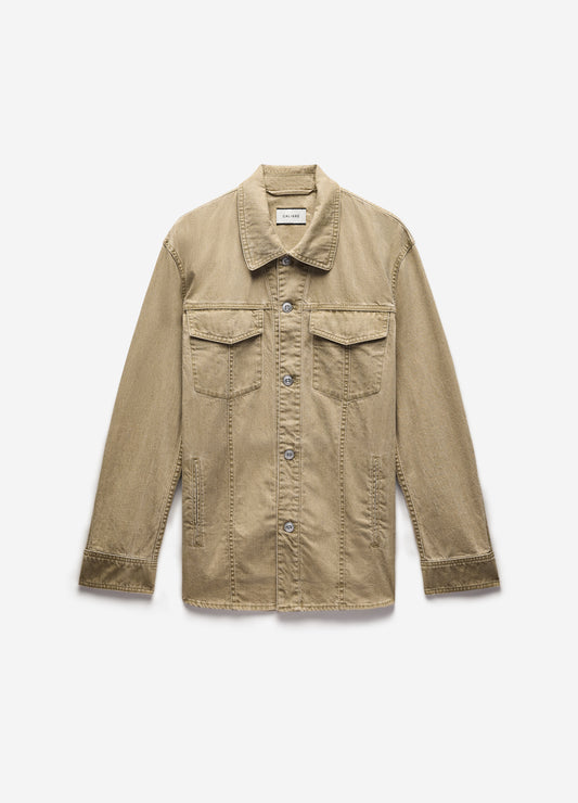 Denim Shirt Jacket Putty