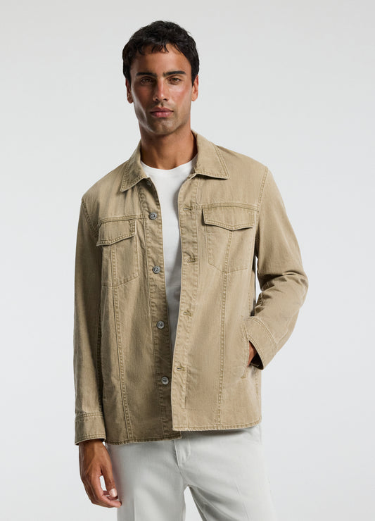 Denim Shirt Jacket Putty