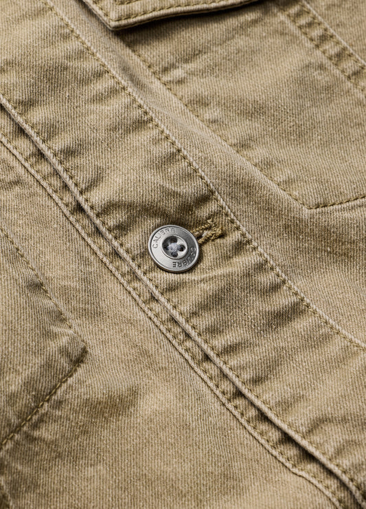 Denim Shirt Jacket Putty