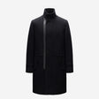 Wool Funnel Neck Coat Black