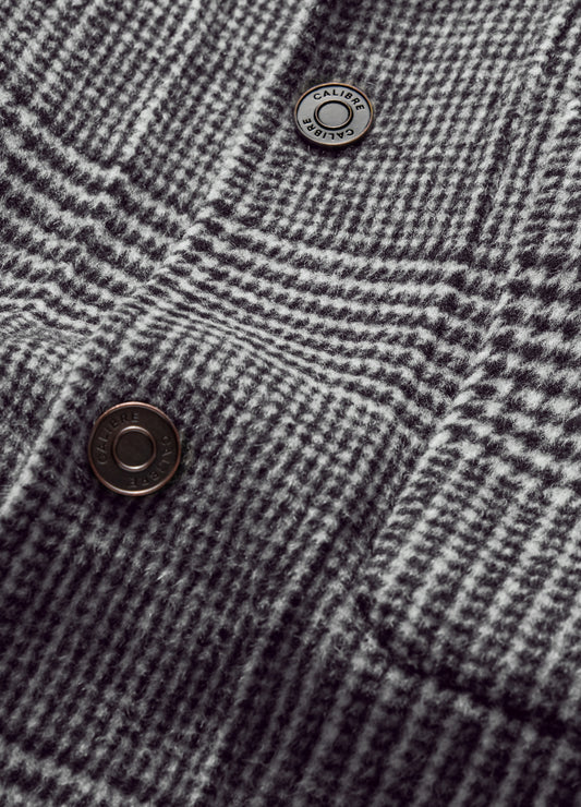 Double Faced Wool Shirt Jacket Black
