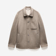 Double Faced Wool Shirt Jacket Sepia