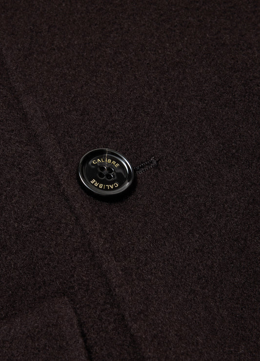 Double Breasted Wool Cashmere Coat Chocolate