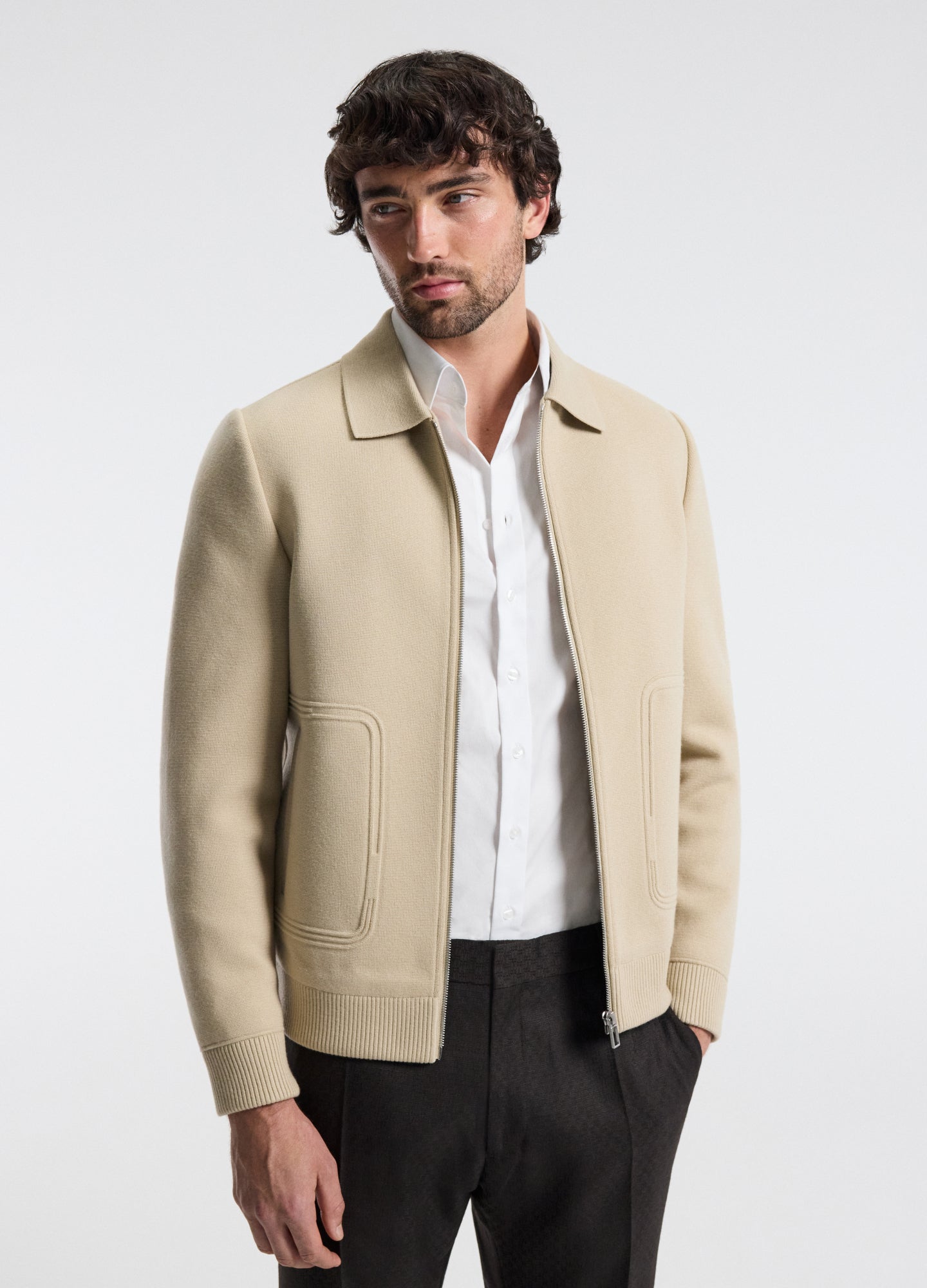 Milano Knit Jacket Stone