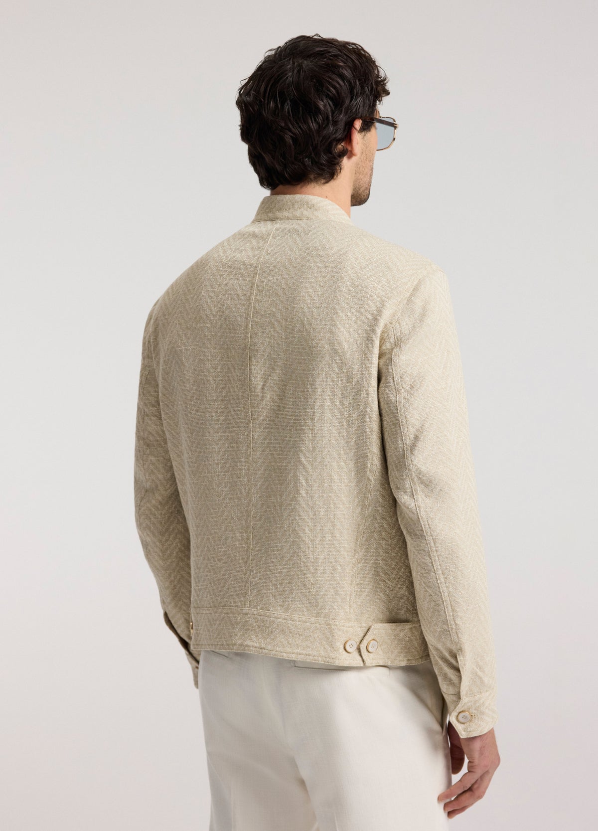 Herringbone Boucle Jacket Natural