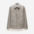 Brushed Cotton Shirt Jacket Light Grey