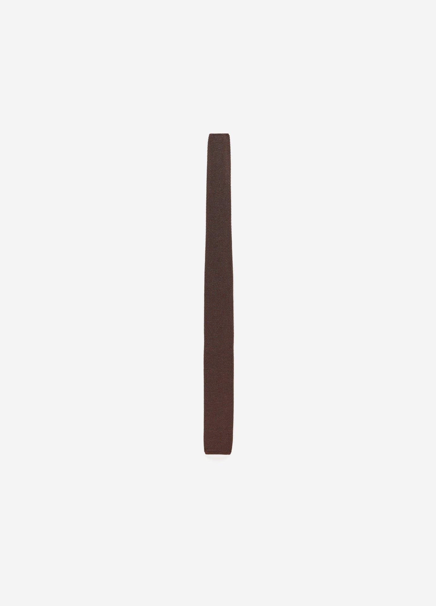 Silk Knitted Tie Chocolate