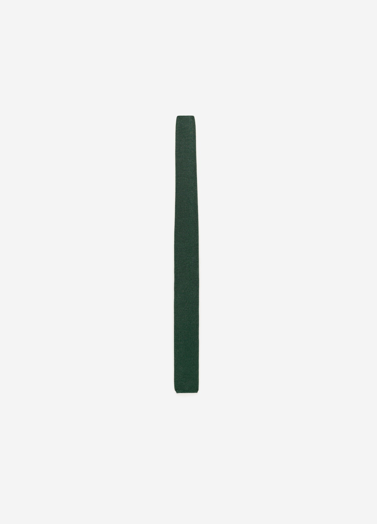 Silk Knitted Tie Green