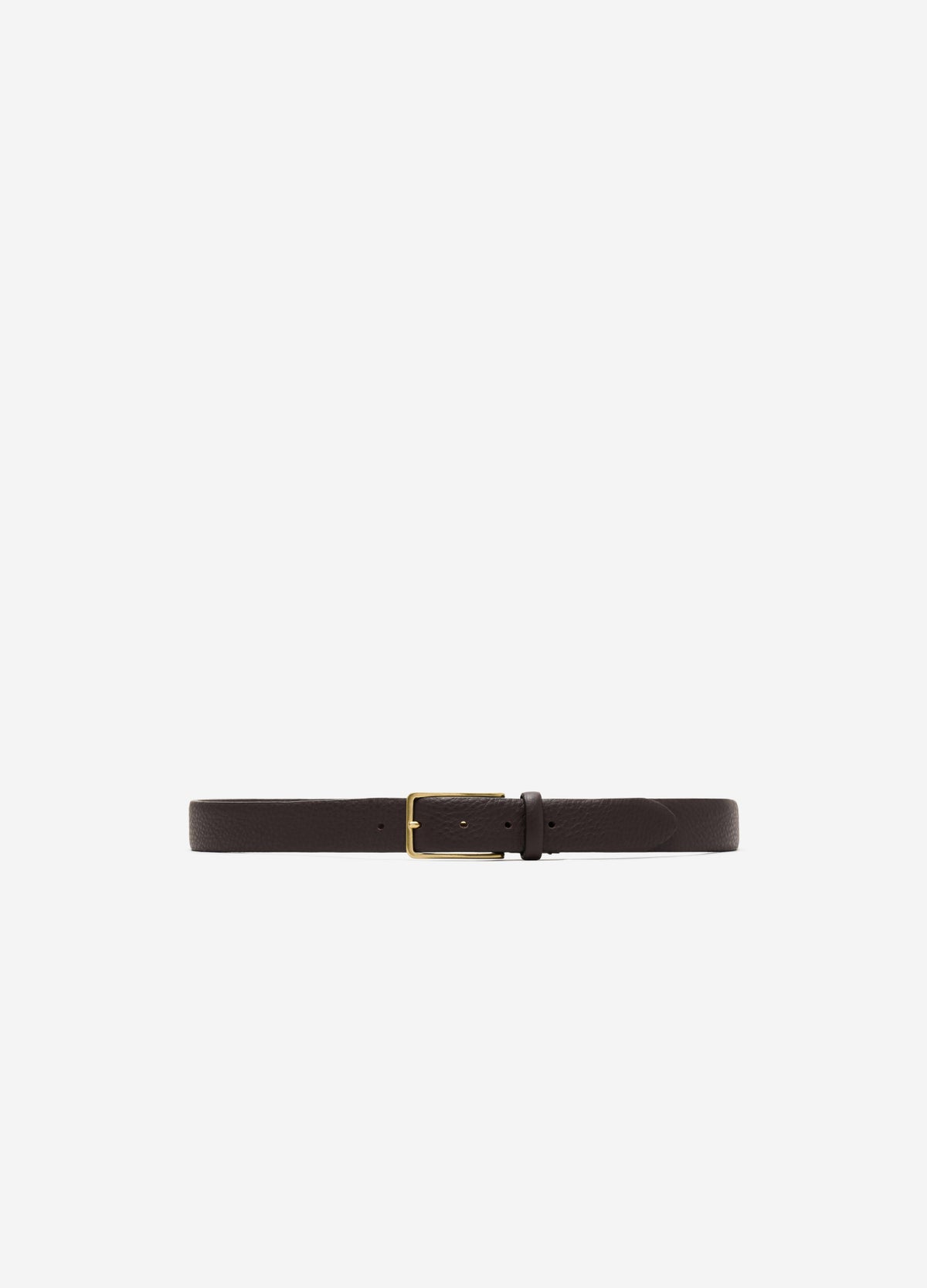 Soft Grain Leather Belt Tan Dark