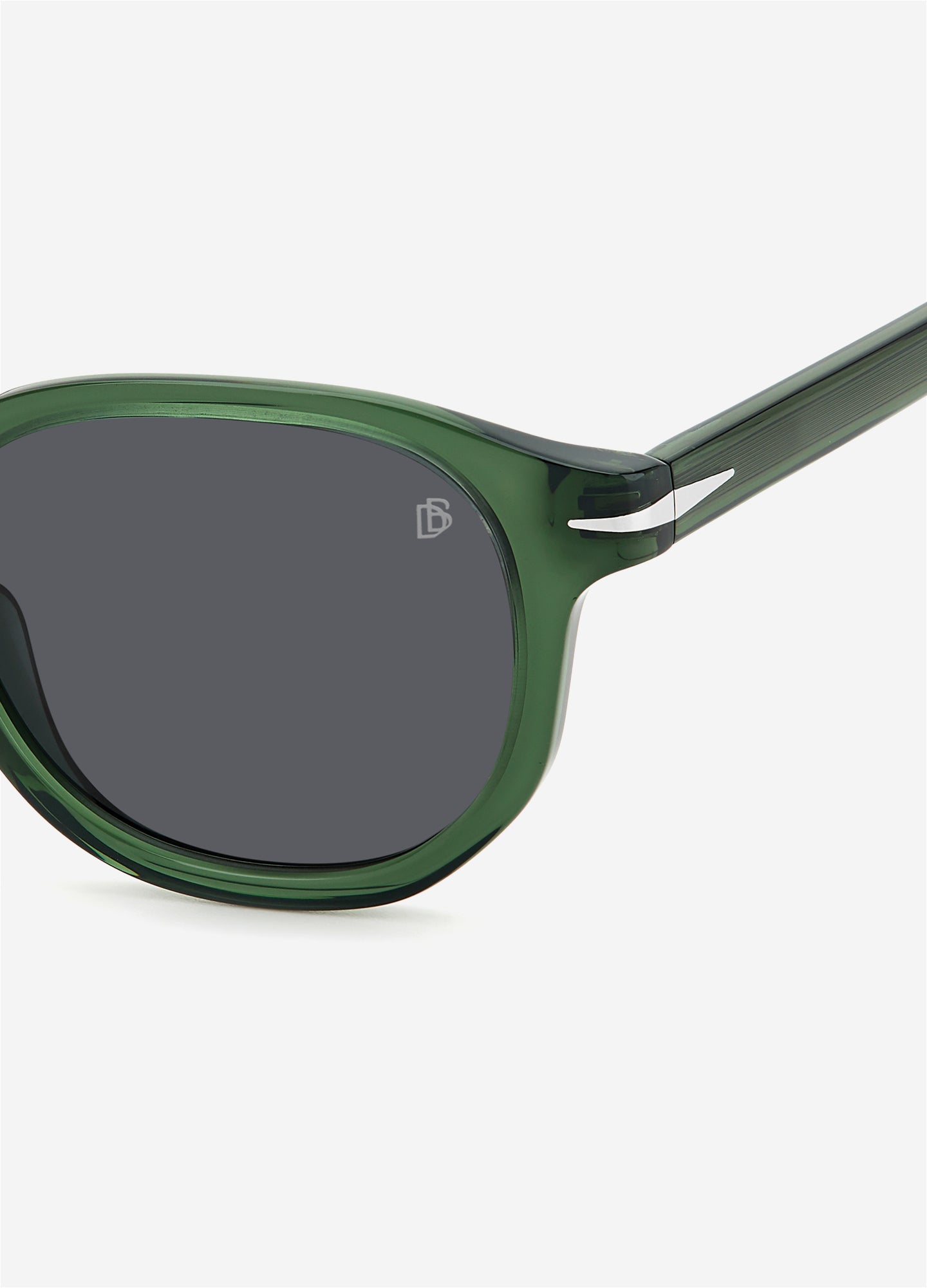 David Beckham Round Frame Sunglasses Green