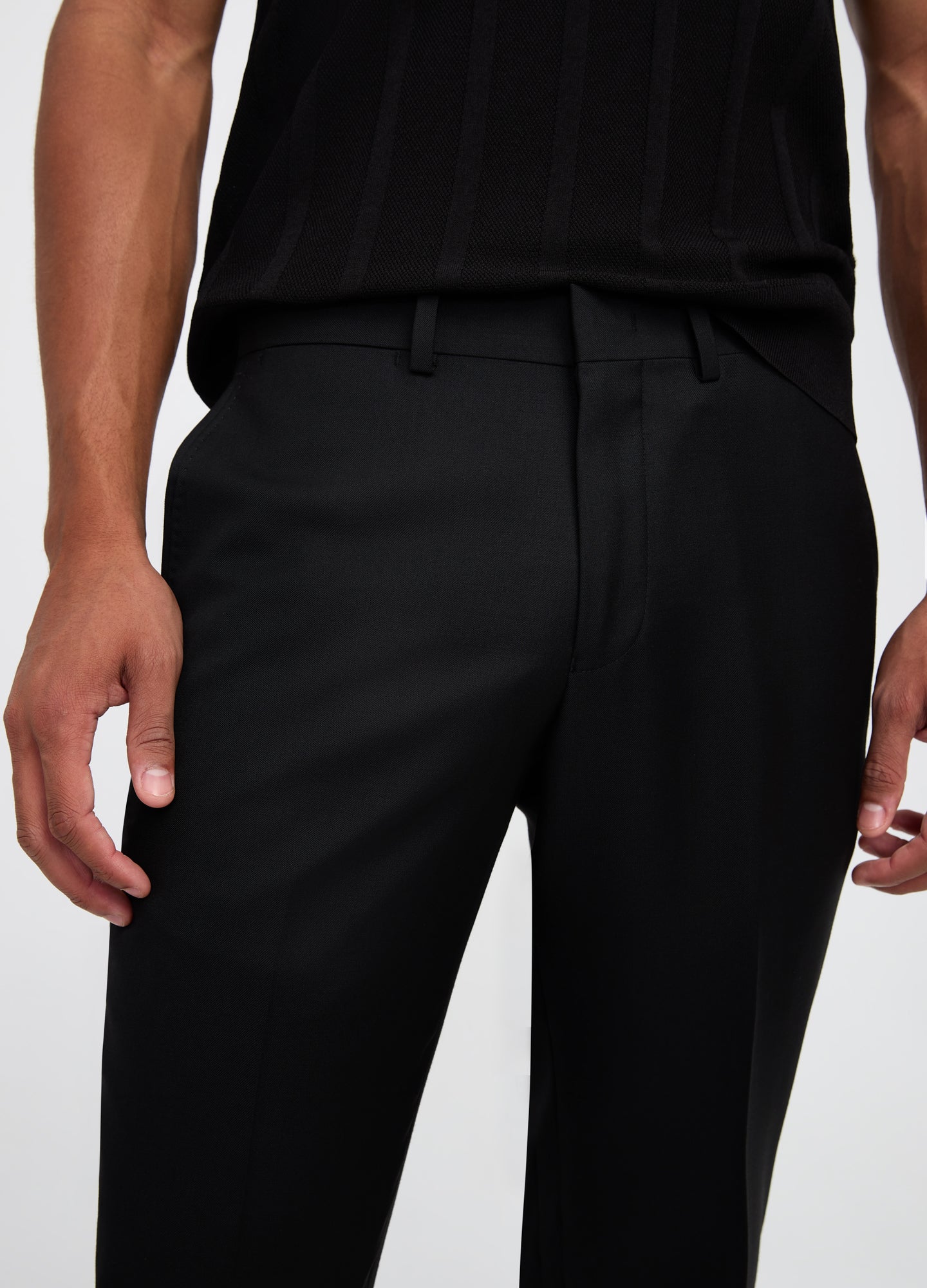 Tech Cotton Stretch Slim Pant Black