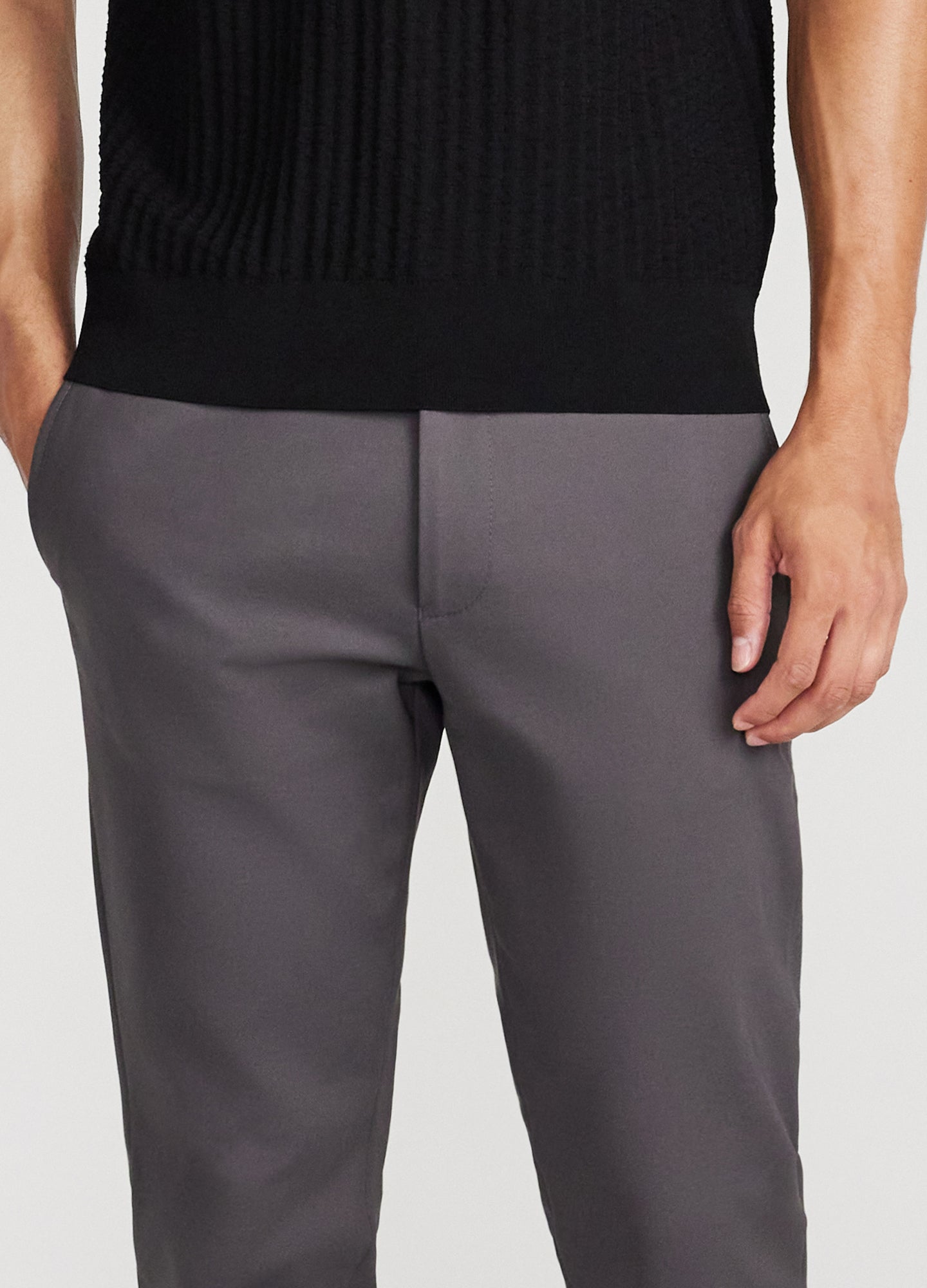 Tech Cotton Stretch Slim Pants Steel Grey