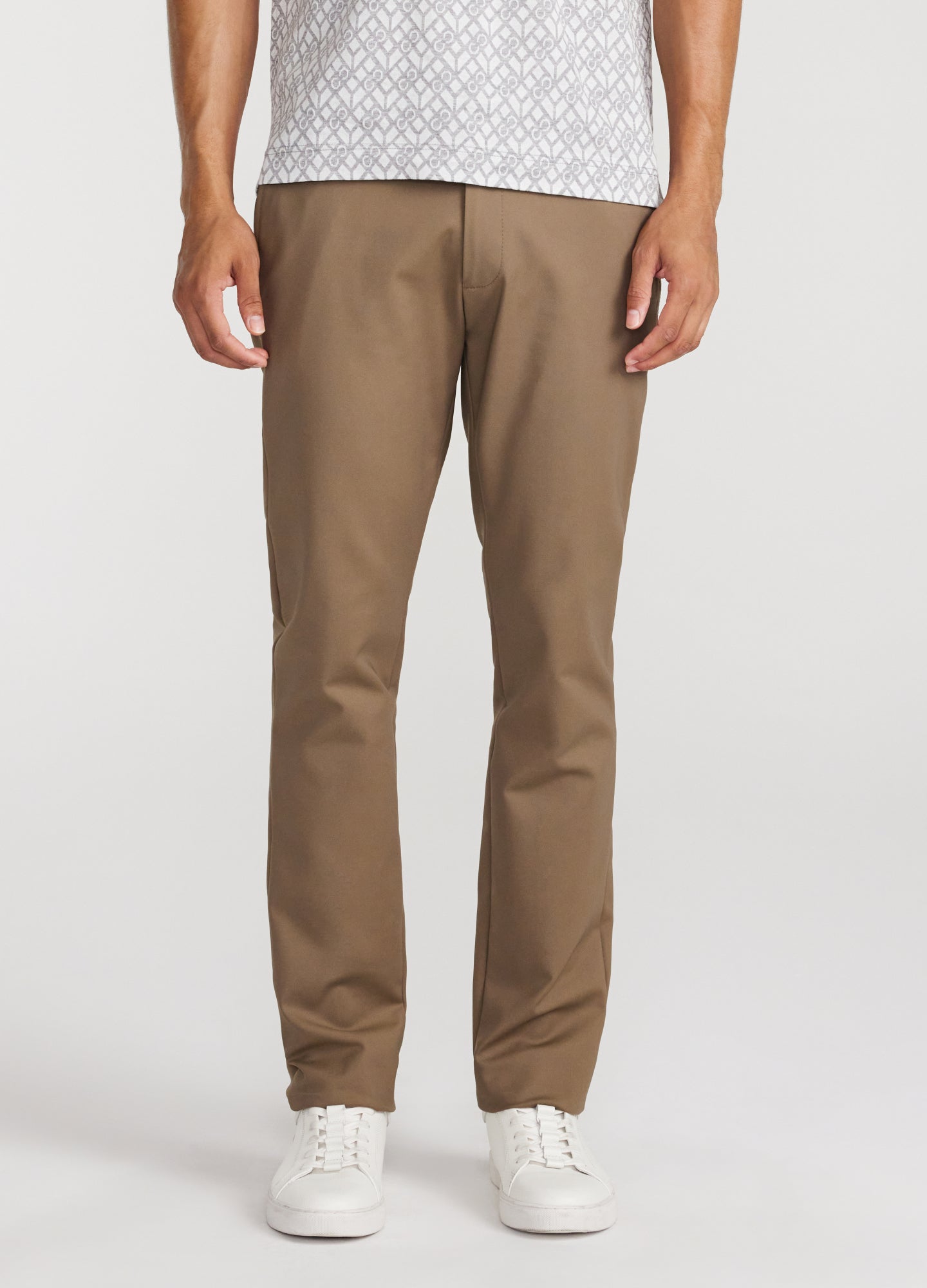 Tech Cotton Stretch Slim Pants Latte