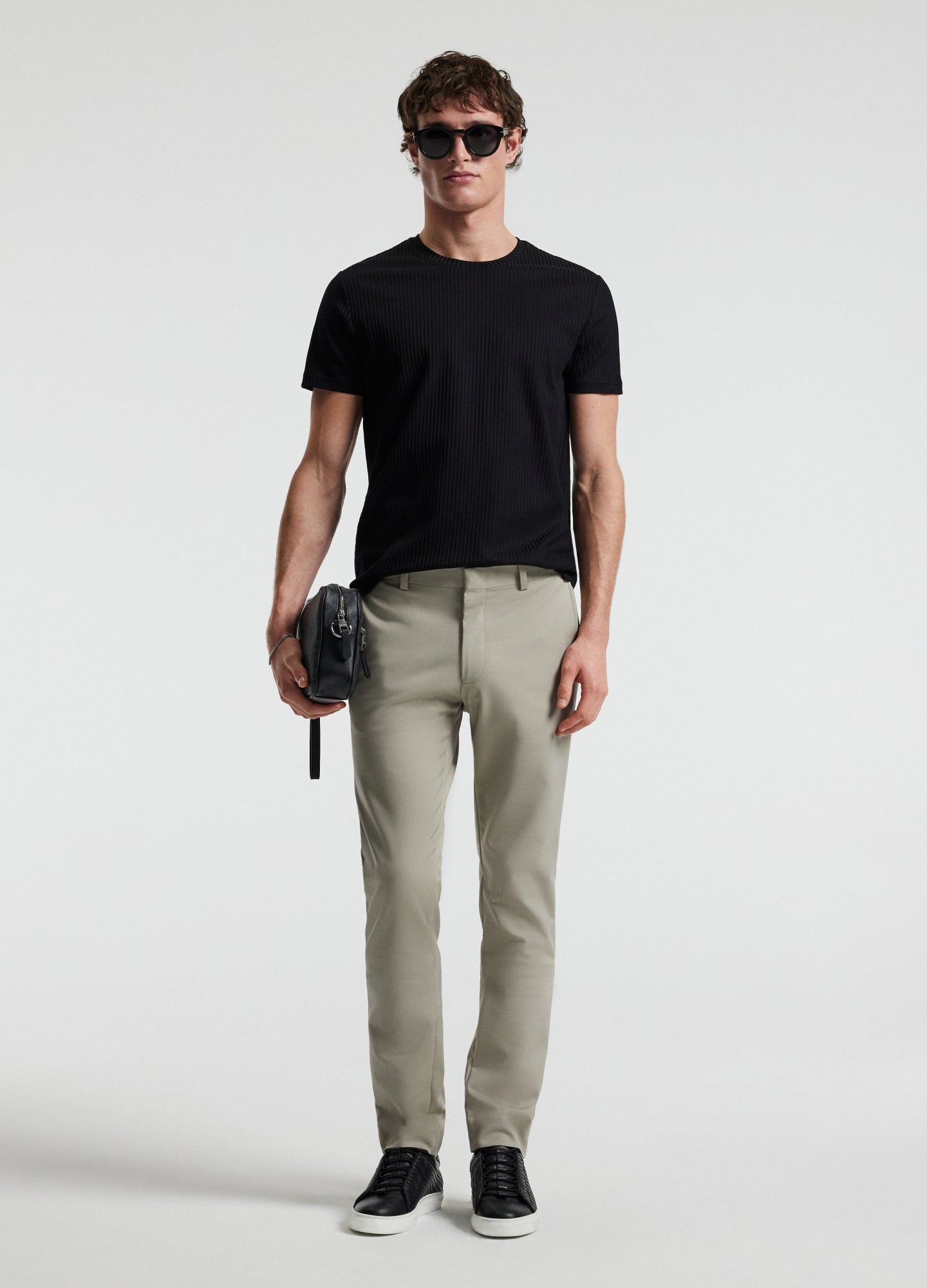 Tech Cotton Stretch Slim Pant Stone