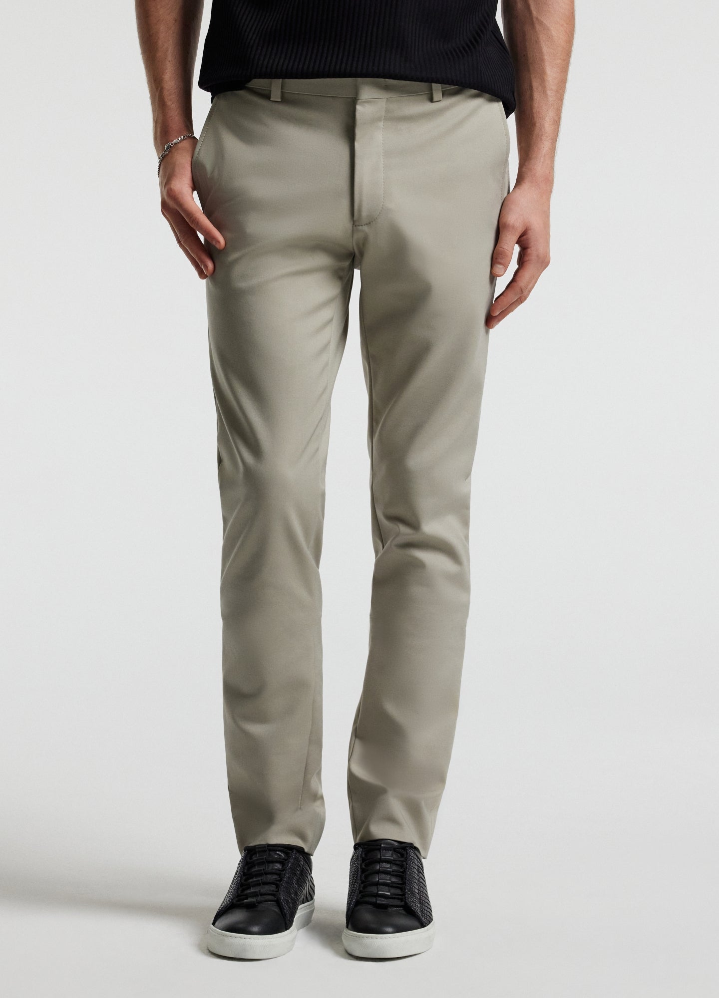 Tech Cotton Stretch Slim Pant Stone
