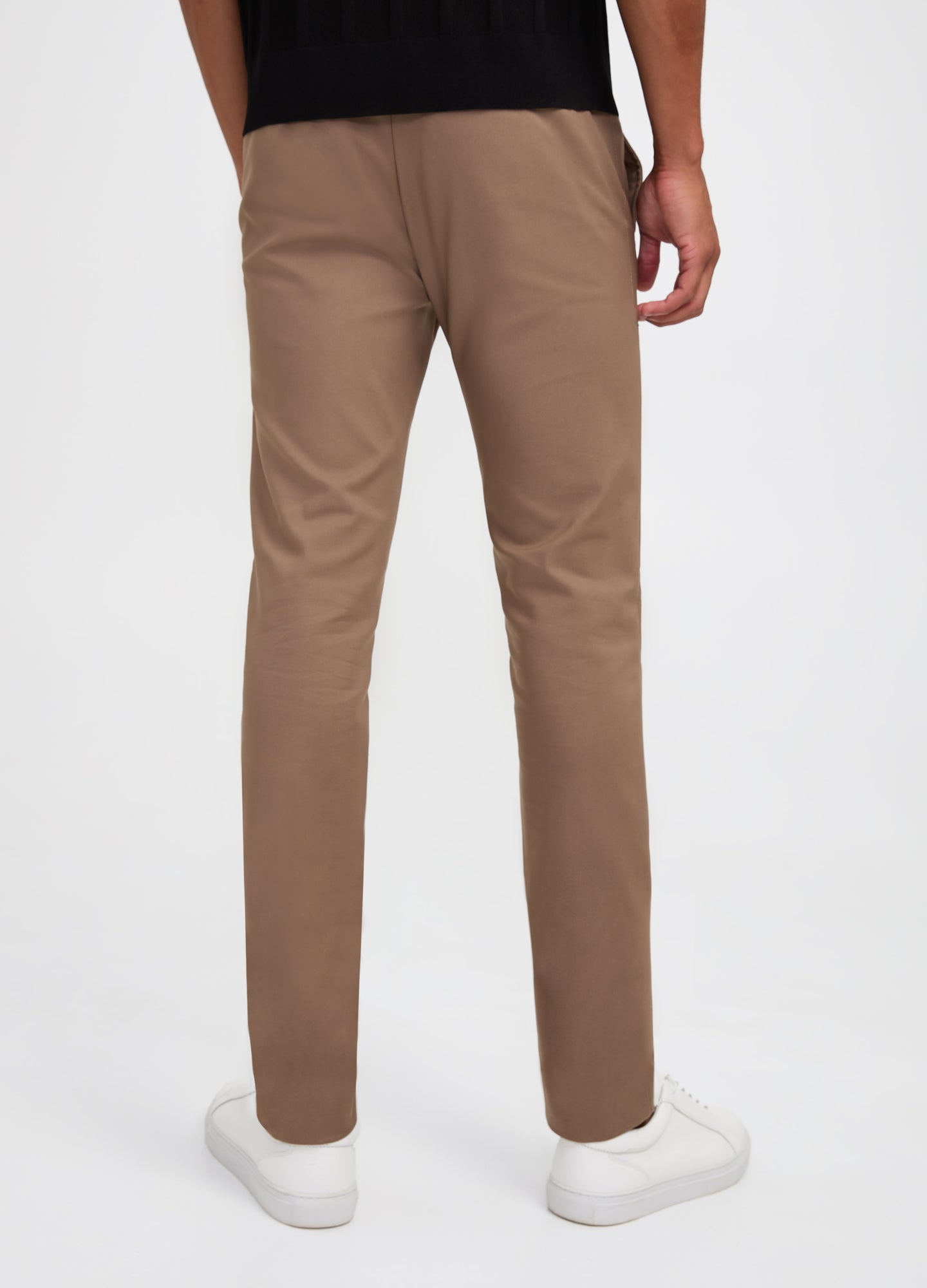 Tech Cotton Stretch Slim Pant Taupe