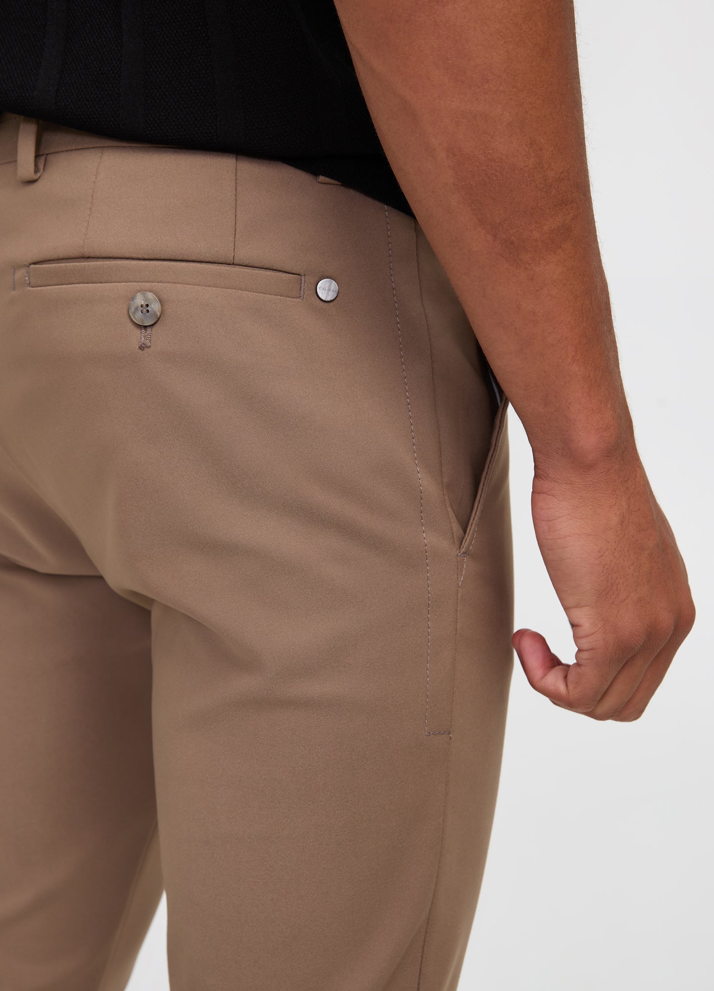 Tech Cotton Stretch Slim Pant Taupe