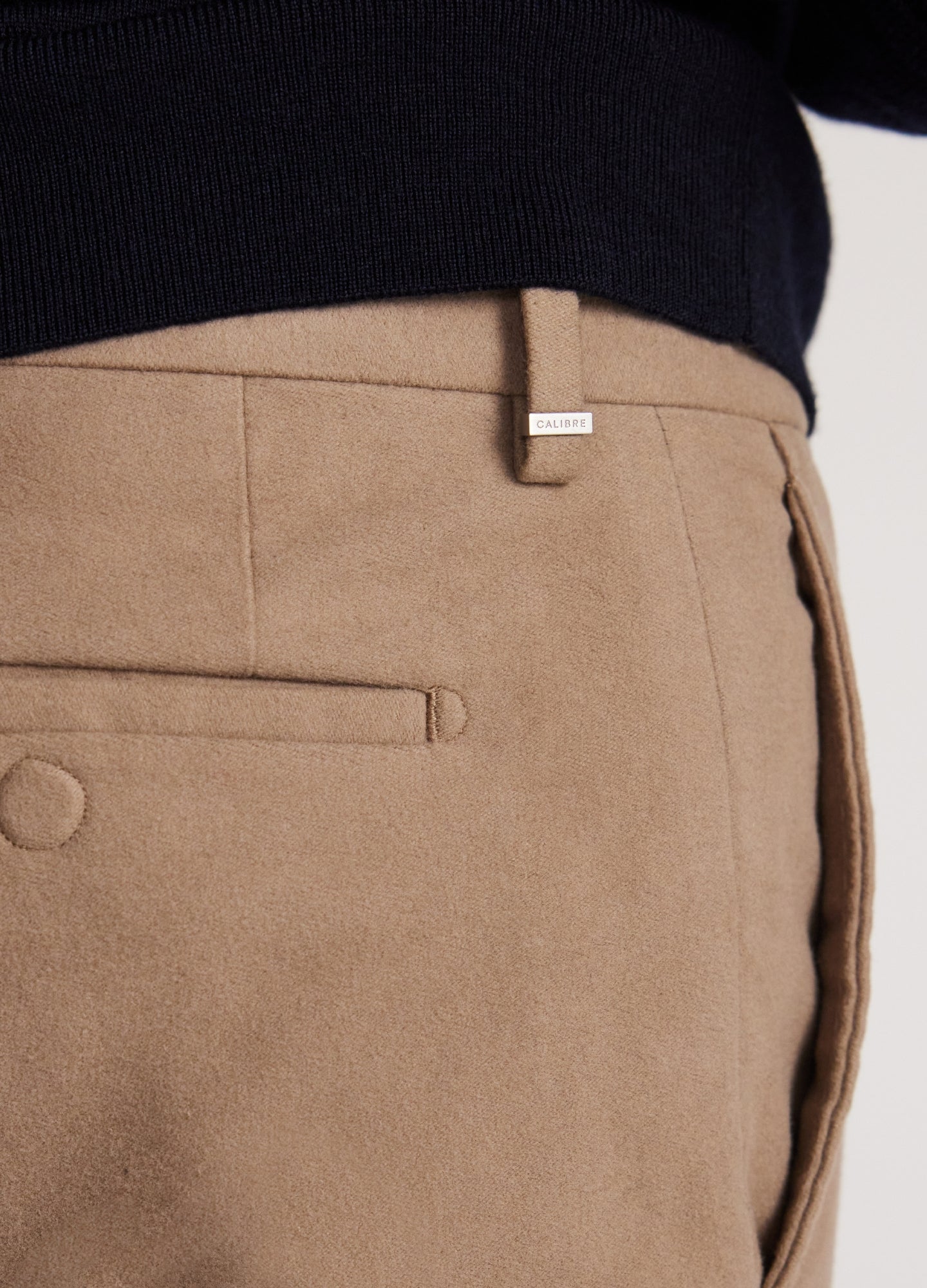 Stretch Cotton Moleskin Pants Neutral