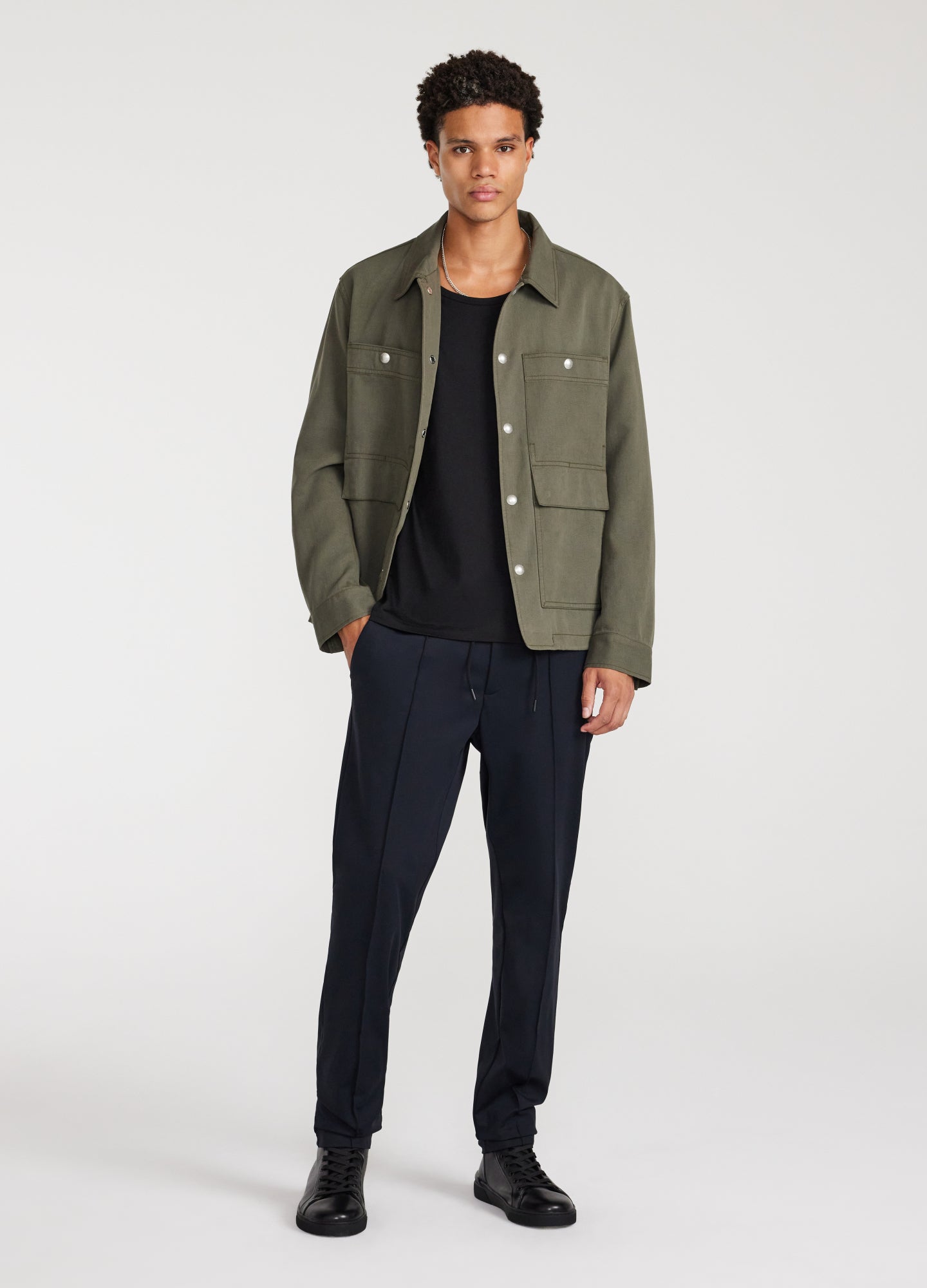 Performance Pintucked Pants Midnight
