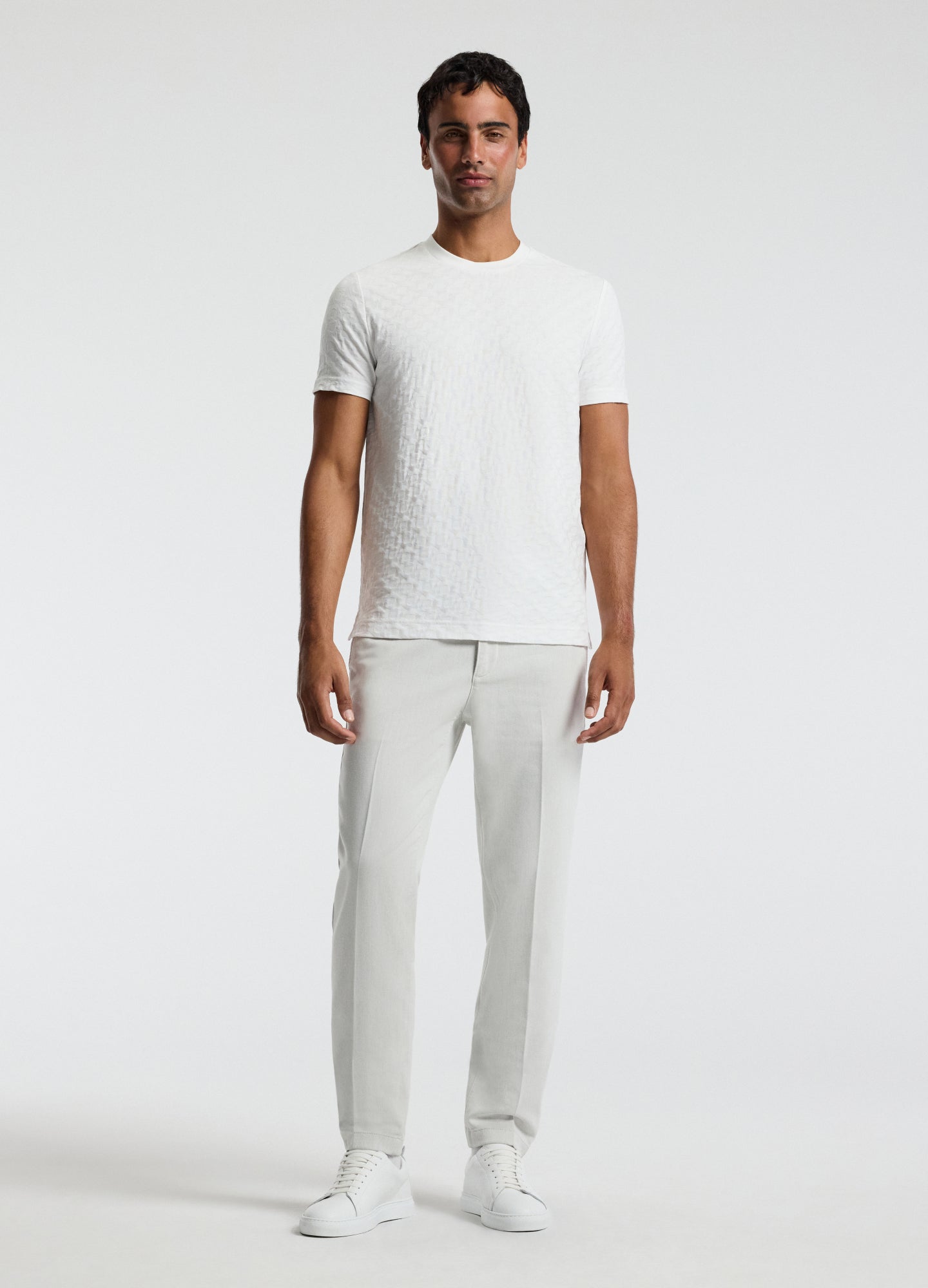 Dobby Denim Drawstring Pants Almond