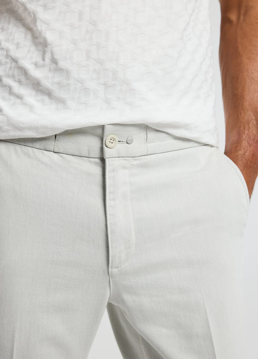 Dobby Denim Drawstring Pants Almond