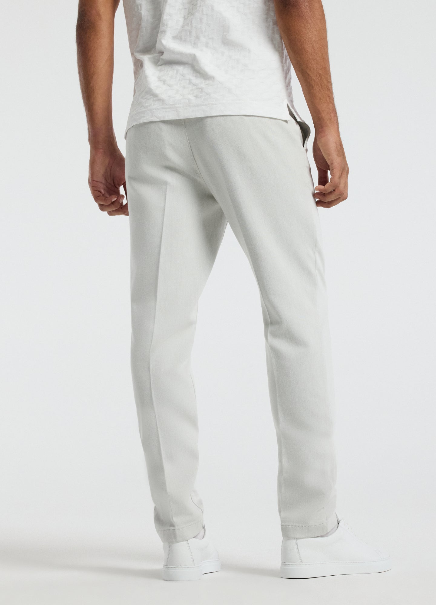 Dobby Denim Drawstring Pants Almond