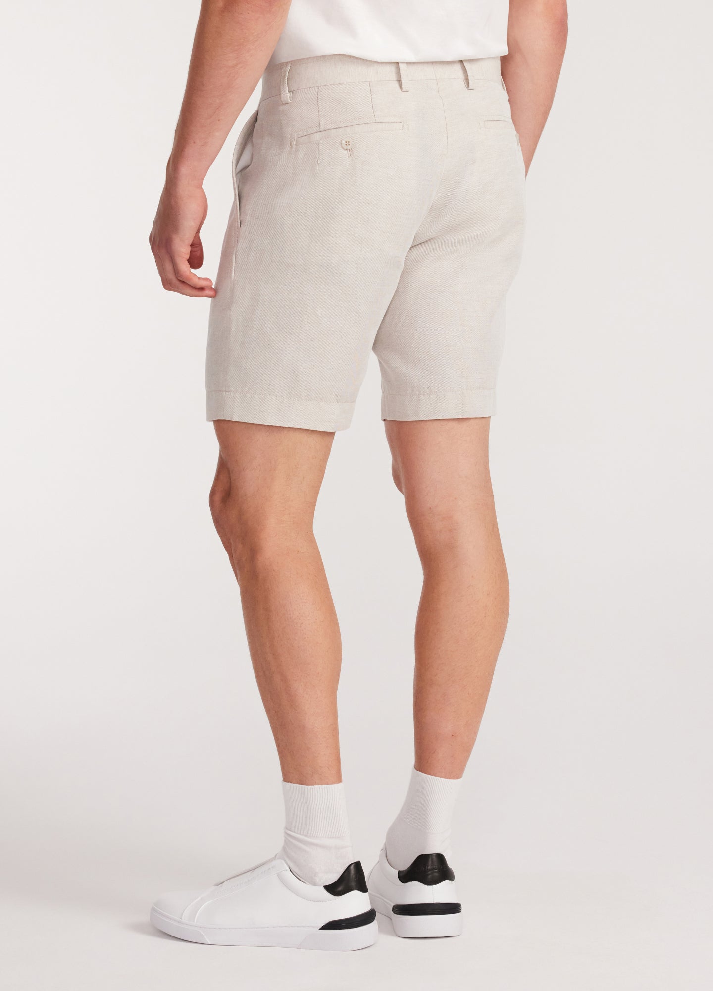 Cotton Twill Shorts Natural