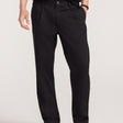 Soft Twill Elastic Waist Pants Black
