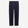 Seam Linen Cotton Crepe Pants Navy