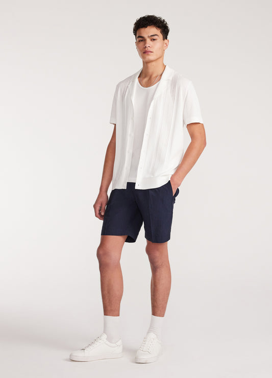 Soft Seersucker Shorts Navy