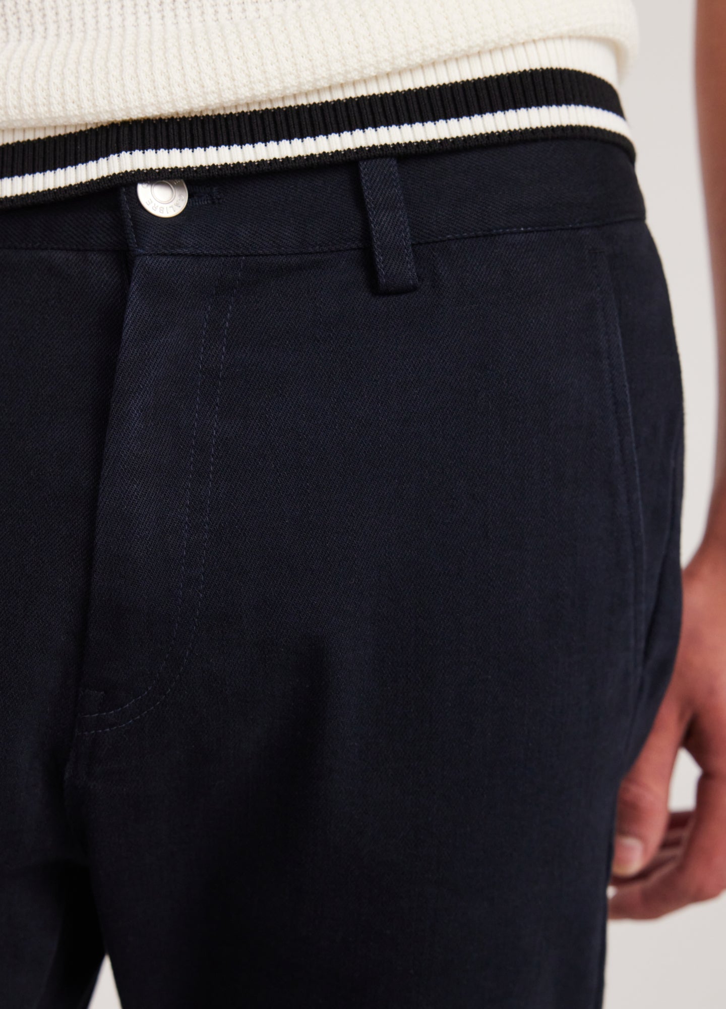 Slim Tapered Denim Pants Navy