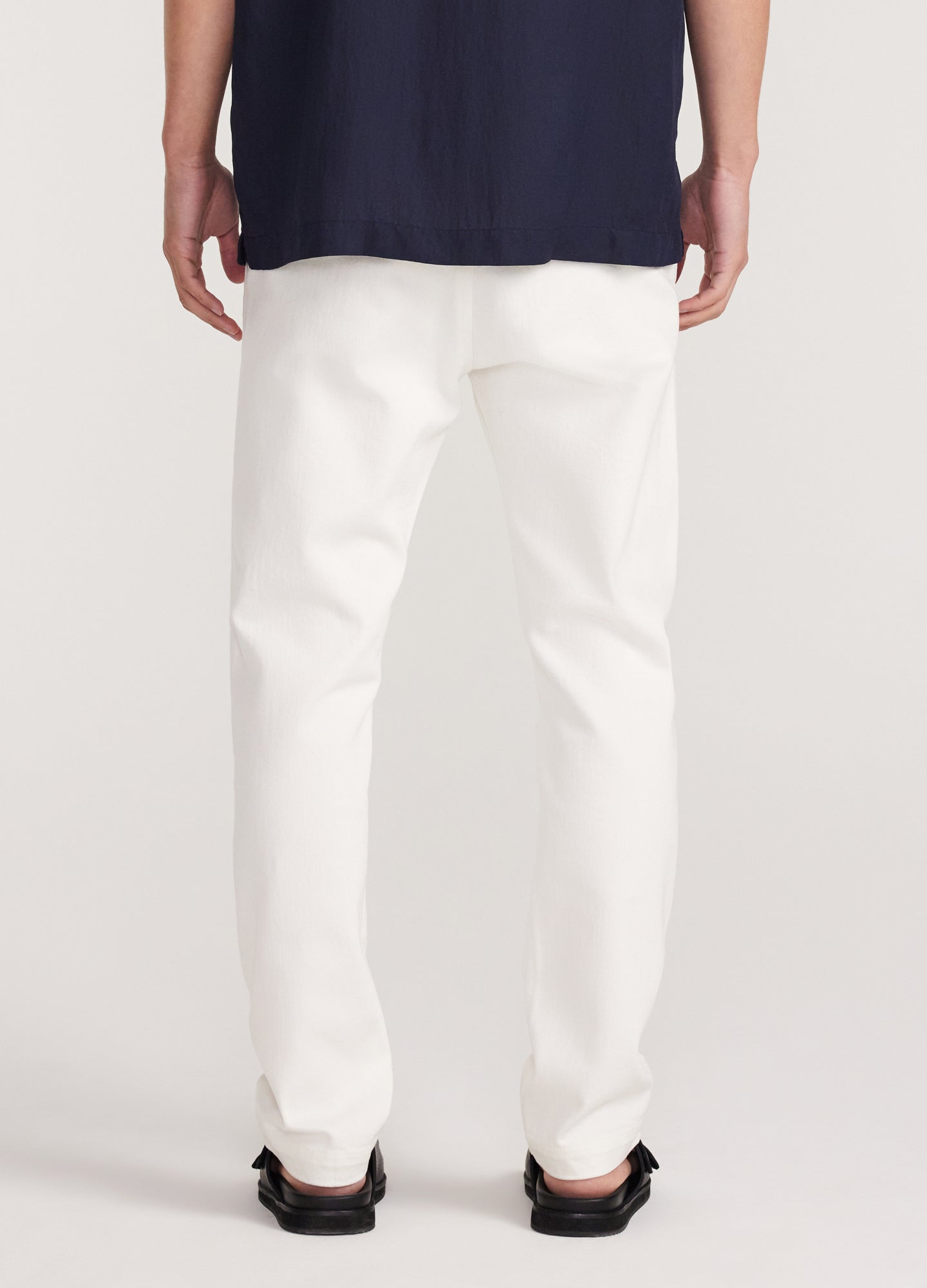 Slim Tapered Denim Pants Off White