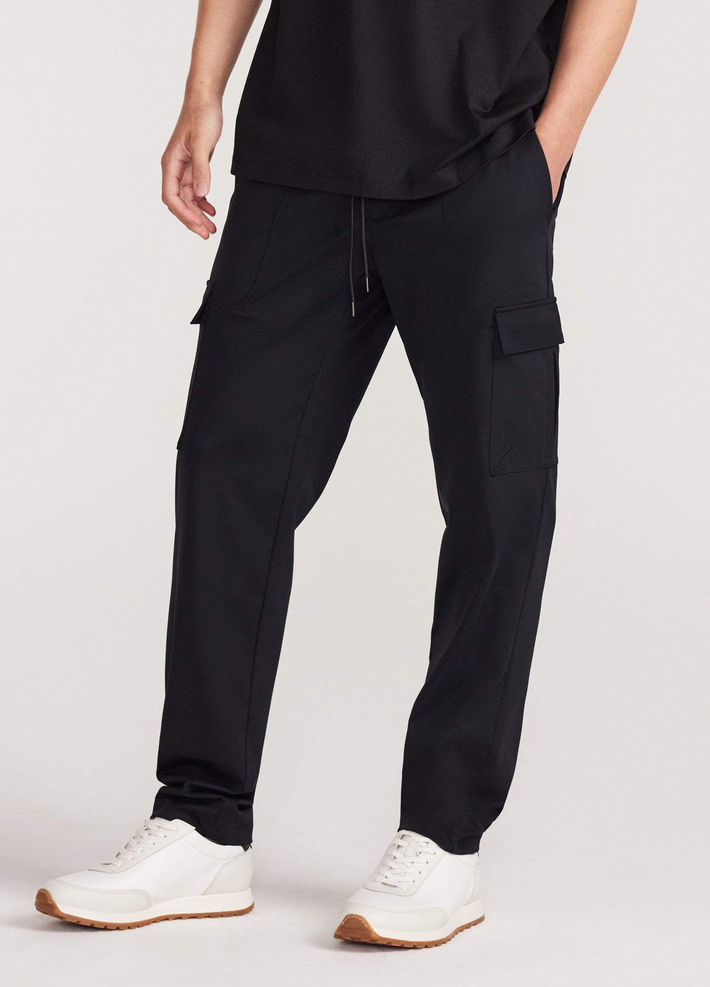 Knit Utility Pants Black