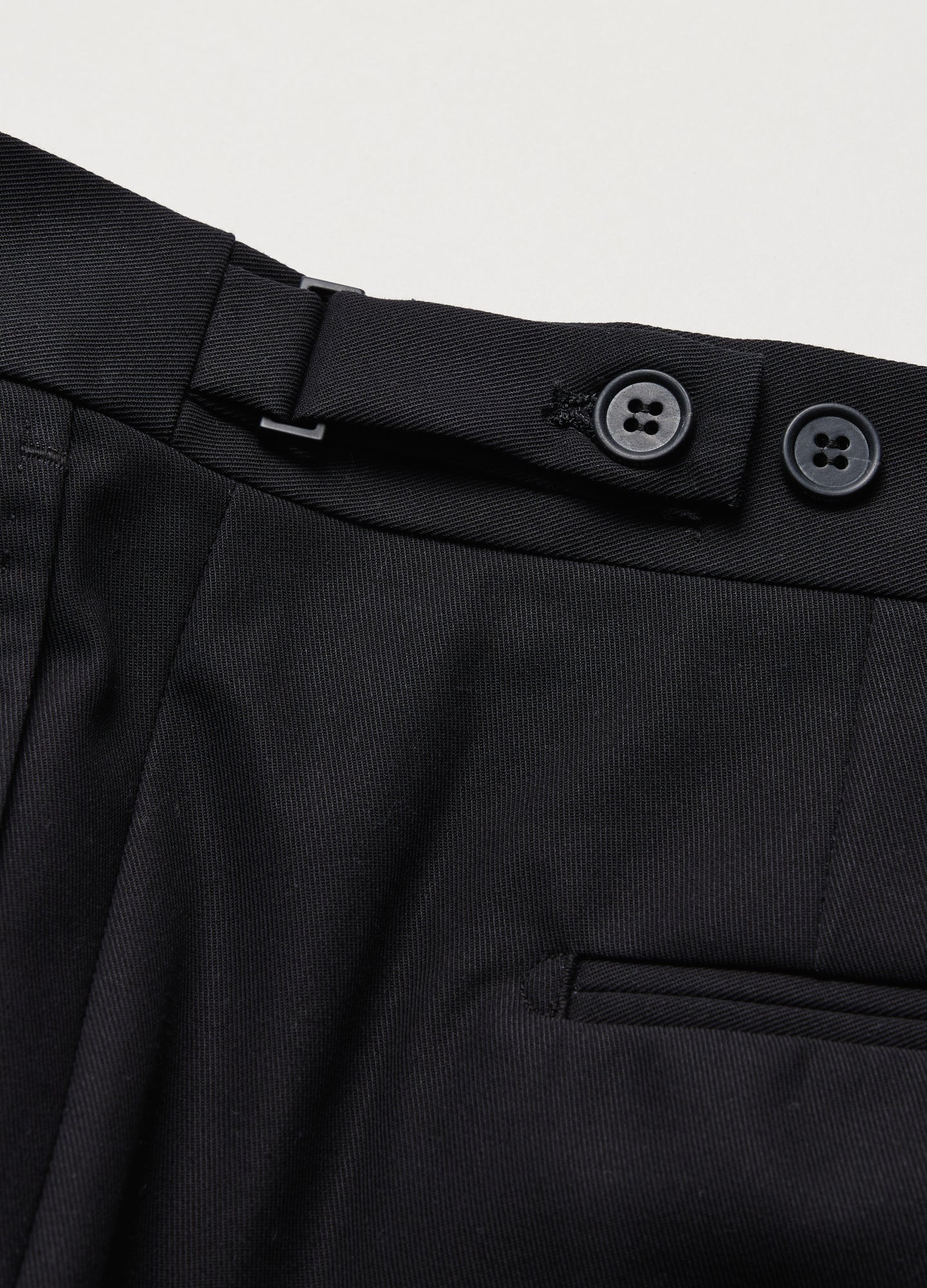 Cotton Twill Pants Black