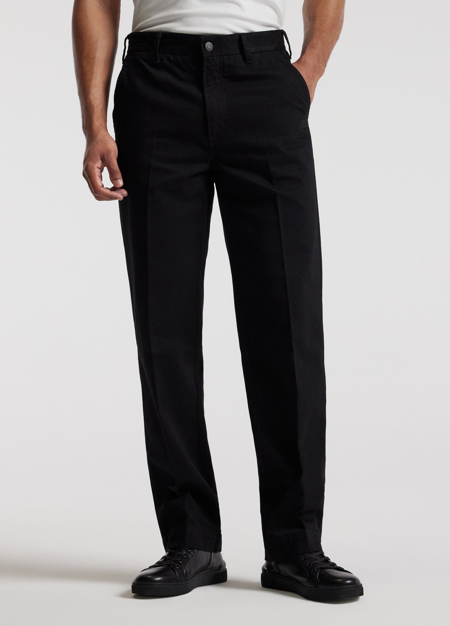 Loose Fit Denim Pants Black