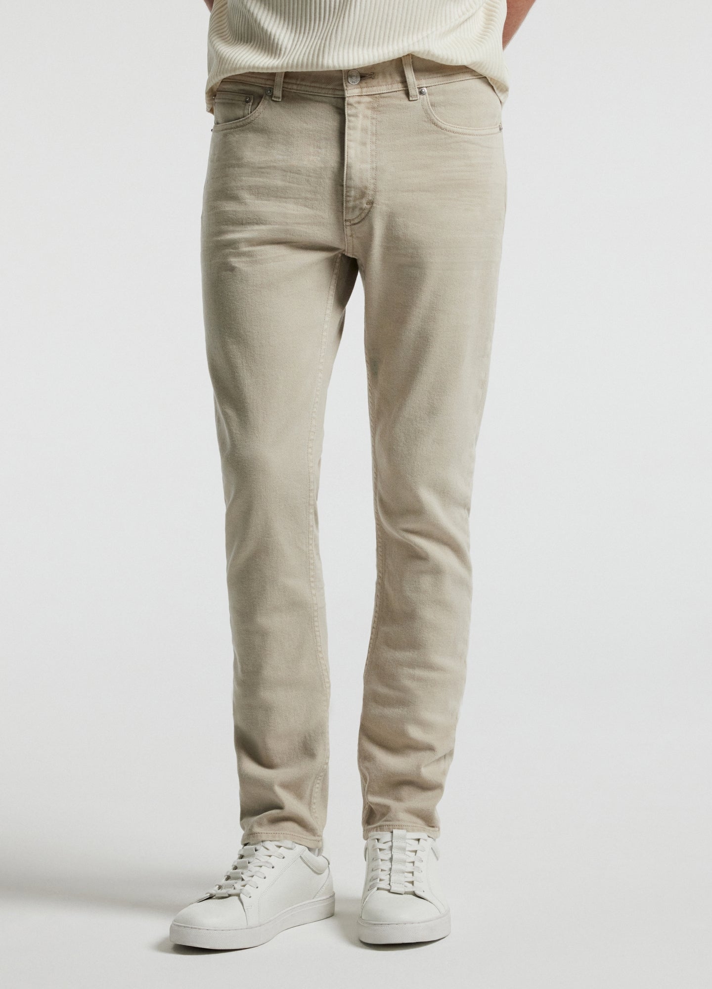 Skinny Fit Overdyed Jeans Stone