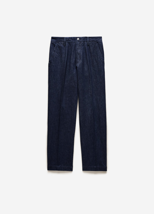 Loose Fit Denim Pants Navy