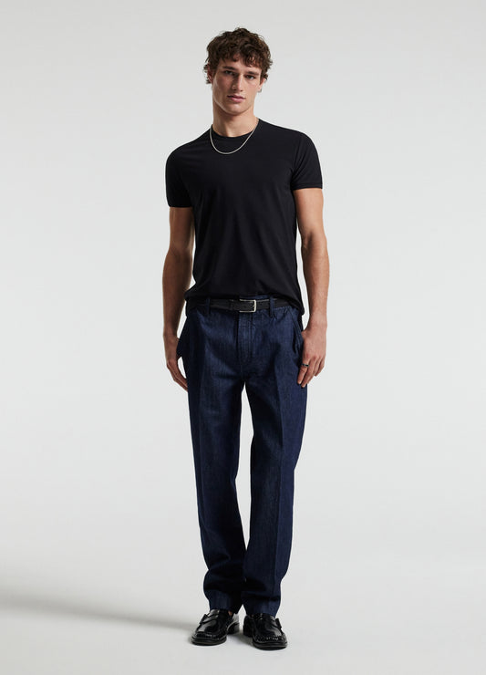 Loose Fit Denim Pants Navy