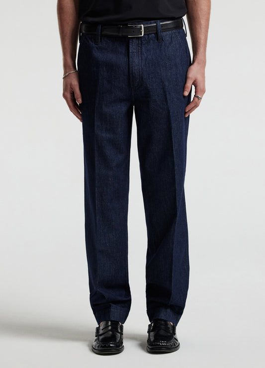 Loose Fit Denim Pants Navy
