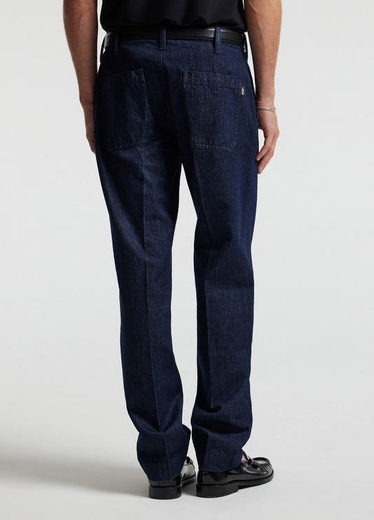 Loose Fit Denim Pants Navy