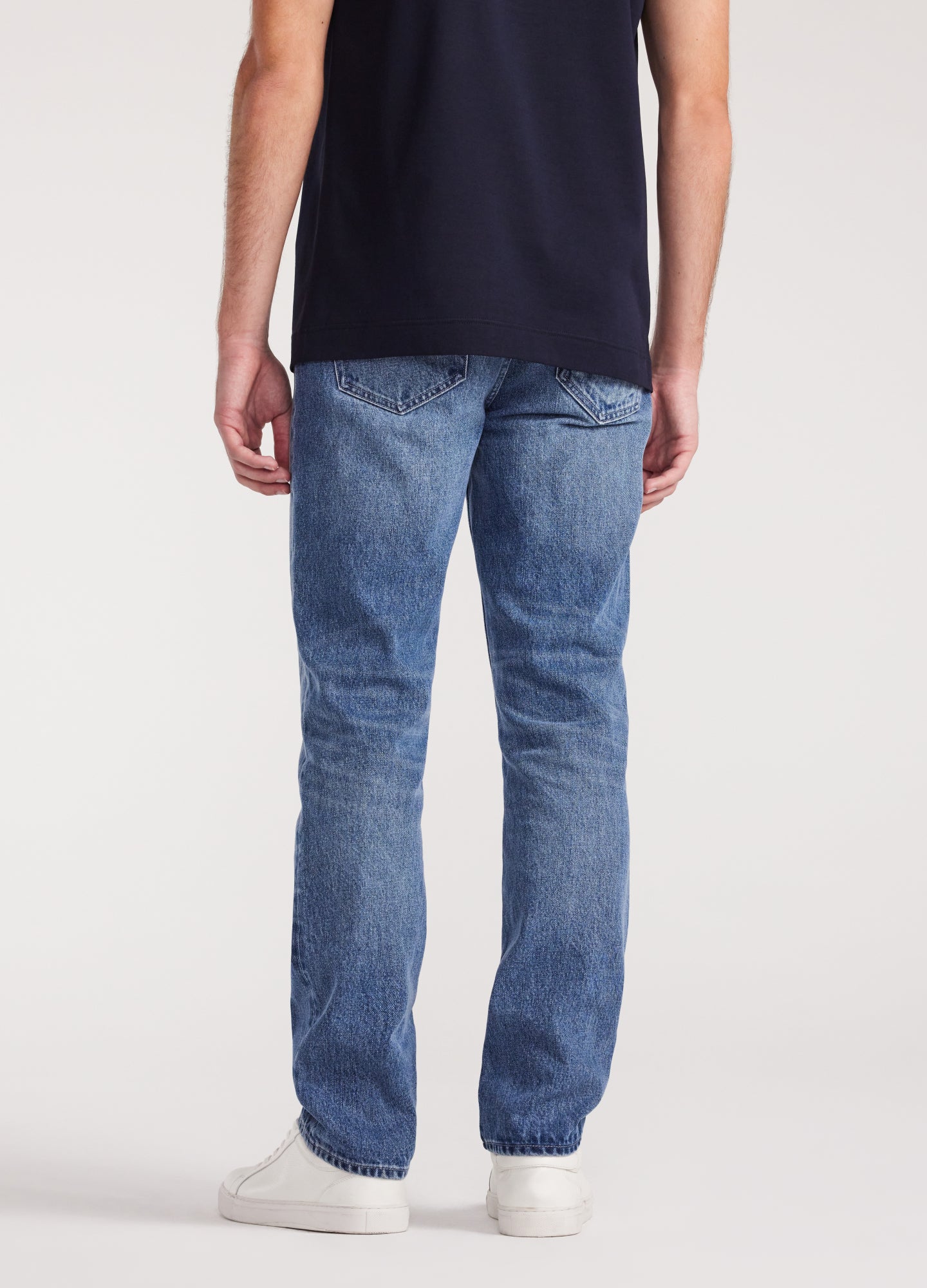 Straight Fit Mid Wash Jeans Indigo