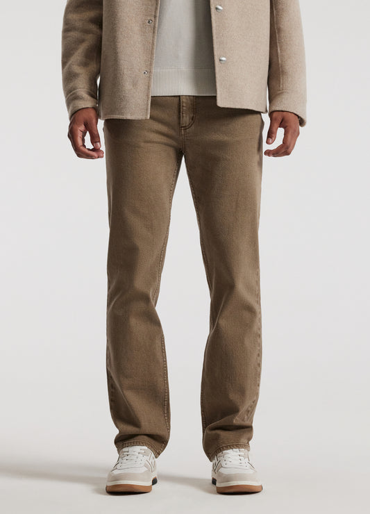 Straight Fit Tinted Jeans Sand